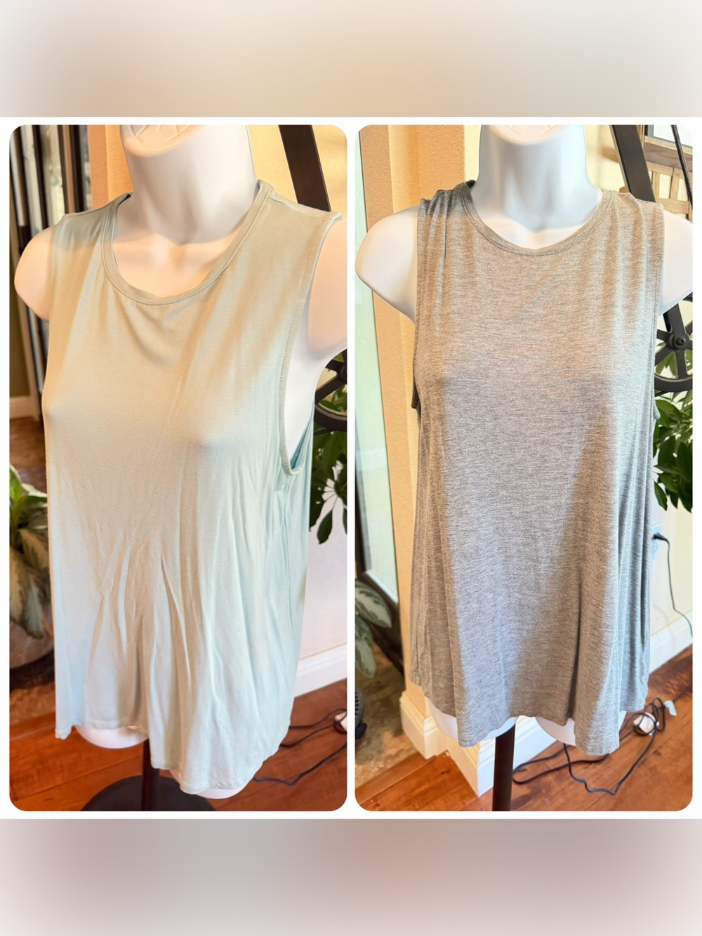 Swing Tank Tops - Mint and Gray